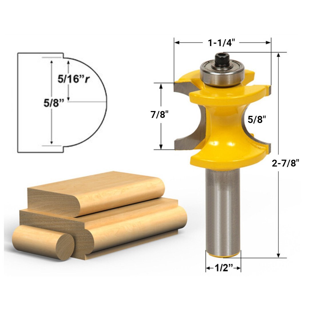 Handyteks™ Bullnose Router Bits - 1/2" Shank