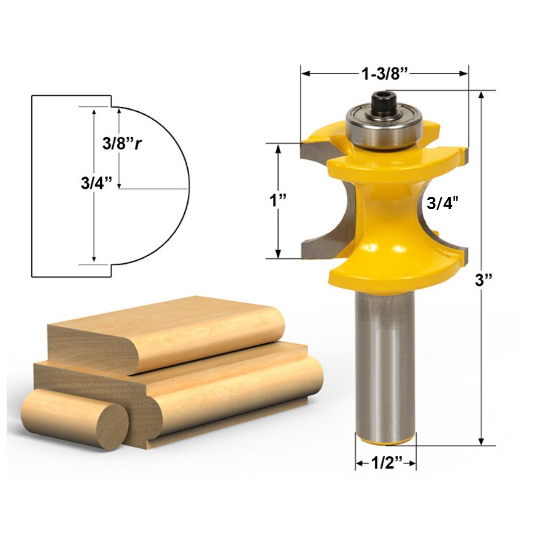 Handyteks™ Bullnose Router Bits - 1/2" Shank