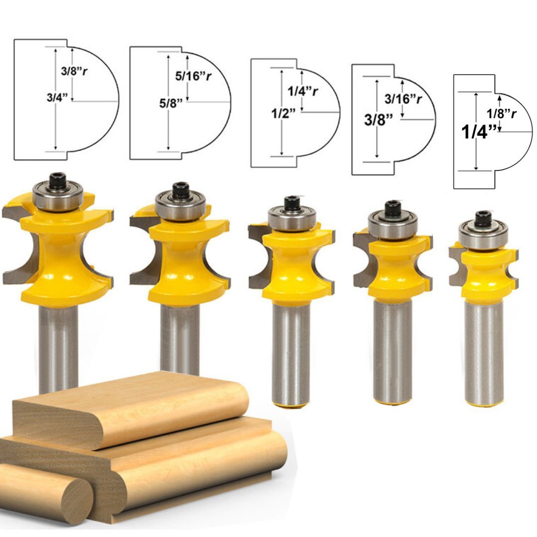 Handyteks™ Bullnose Router Bits - 1/2" Shank