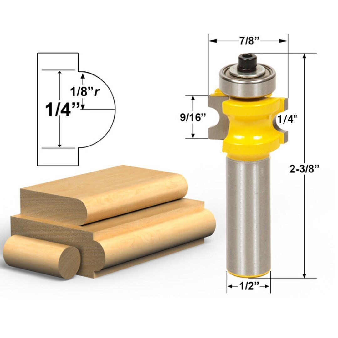 Handyteks™ Bullnose Router Bits - 1/2" Shank