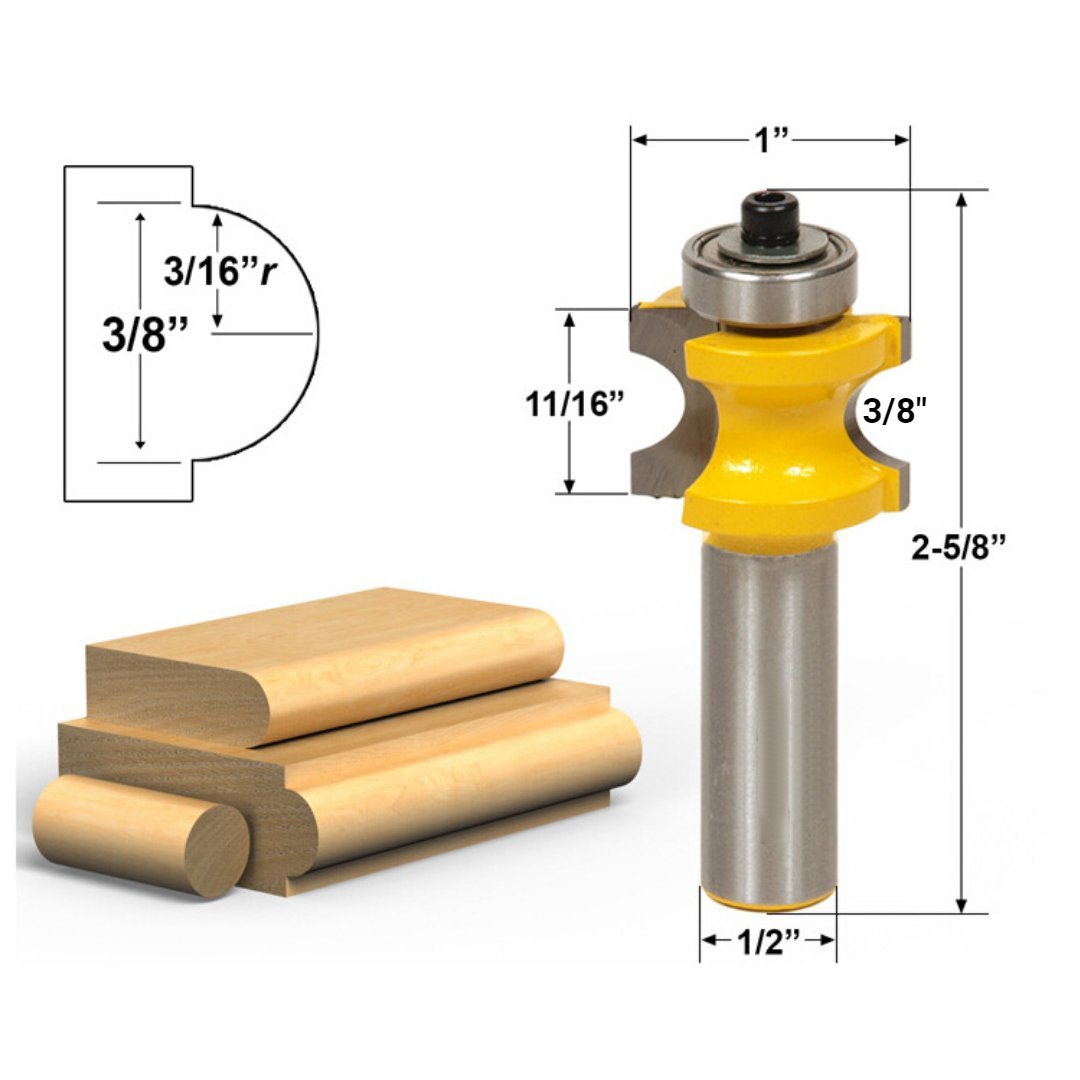 Handyteks™ Bullnose Router Bits - 1/2" Shank