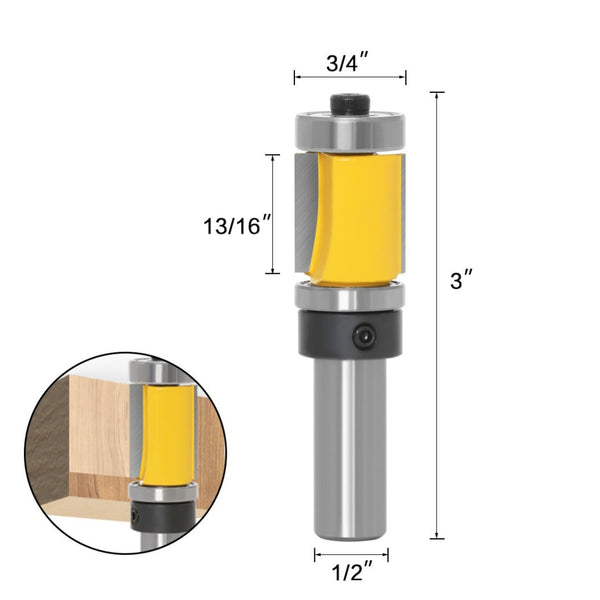 Handyteks™ Template & Flush Trim Double Bearing Router Bits - 1/2" Shank