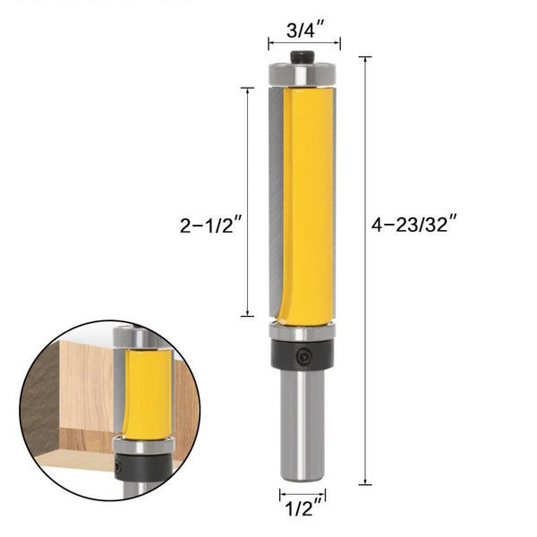 Handyteks™ Template & Flush Trim Double Bearing Router Bits - 1/2" Shank